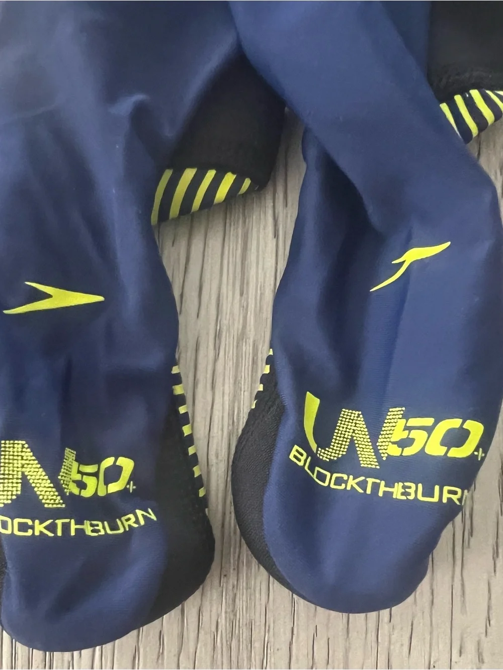 Speedo boys  Navy & Neon Yellow Water Grip Socks